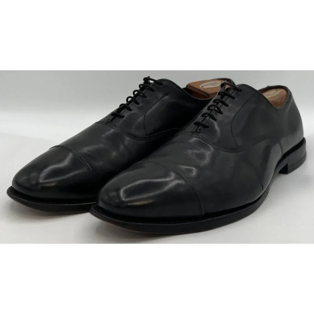 Allen Edmonds Park Avenue Cap Toe Black Leather Oxford Dress Shoes Mens Size 12D